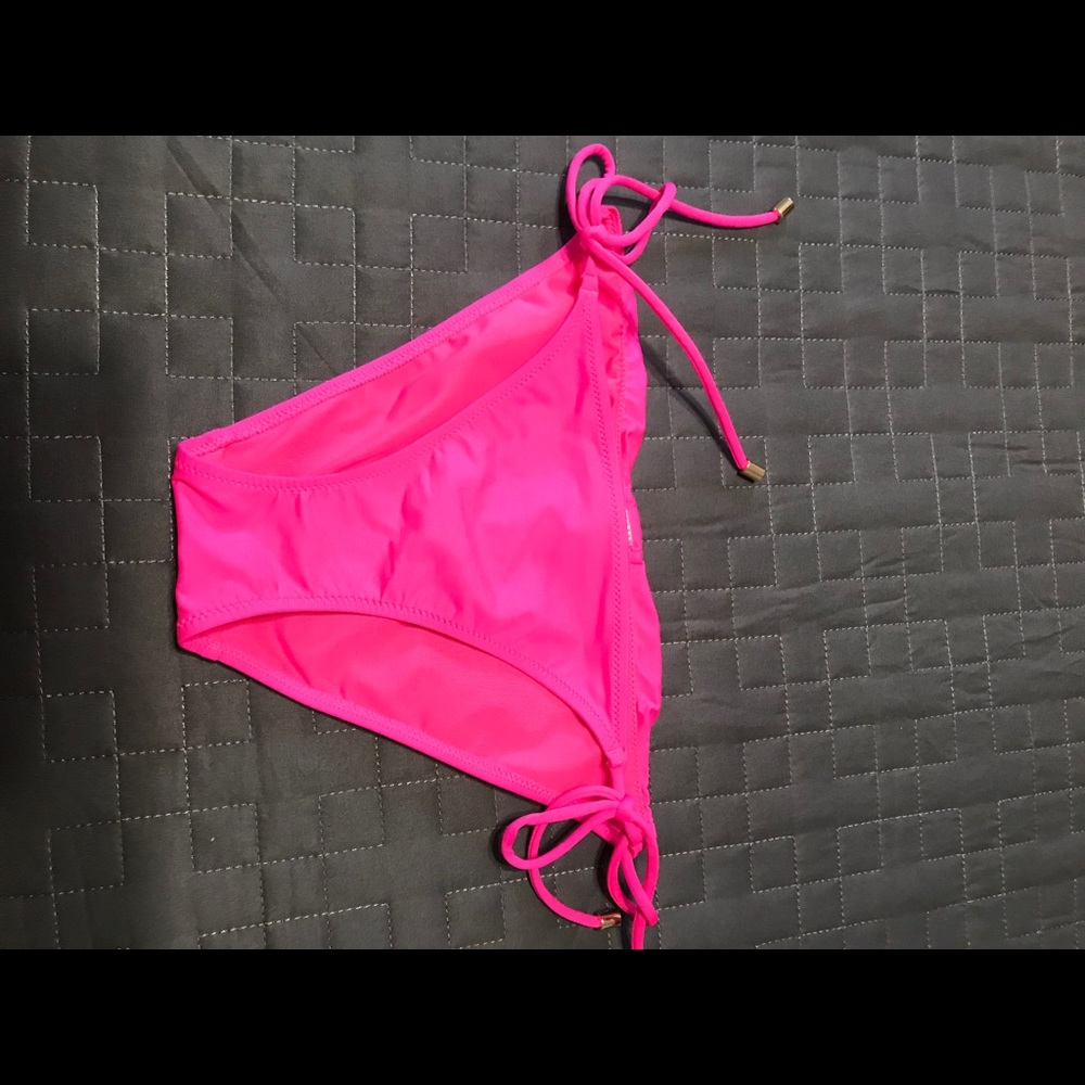 Hot pink string bikini bottom